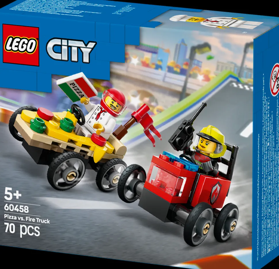 LEGO® City - Pizzabil mot brandbil – racingpaket